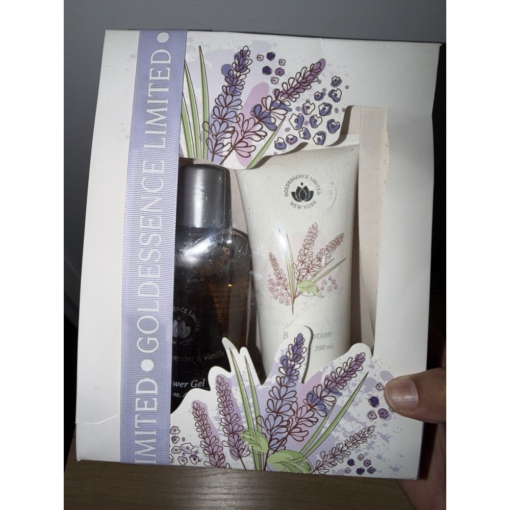 Soothing Lavender And‎ Vanilla Body Wash And Lotion Goldessence Gift Package J
